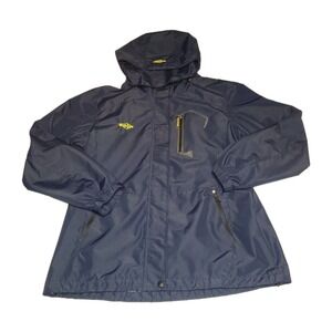 Wantdo Coat L Blue Removable Hood Fleece Lined Wind Water Ski Snow Travel Jacket